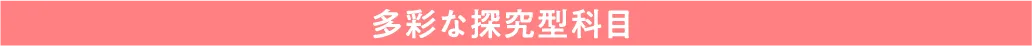 多彩な探究型科目